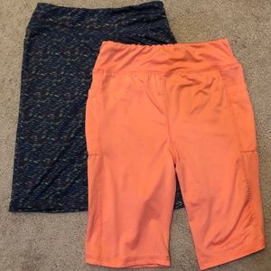 Delia’s x2 size 14/16 athletic bike shorts girls